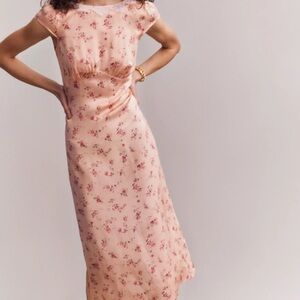 Reformation Pink Floral Lucas Dress